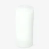 White Rustic Pillar Candle - 12 cm