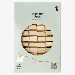 Wooden pegs - 24 pcs