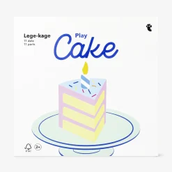 Wooden play birthday cake