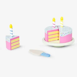 Wooden play birthday cake