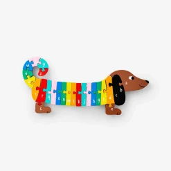 Wooden sausage dog alphabet puzzle
