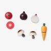 Wooden vegetable box playset