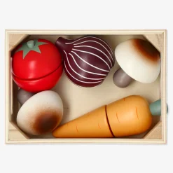 Wooden vegetable box playset