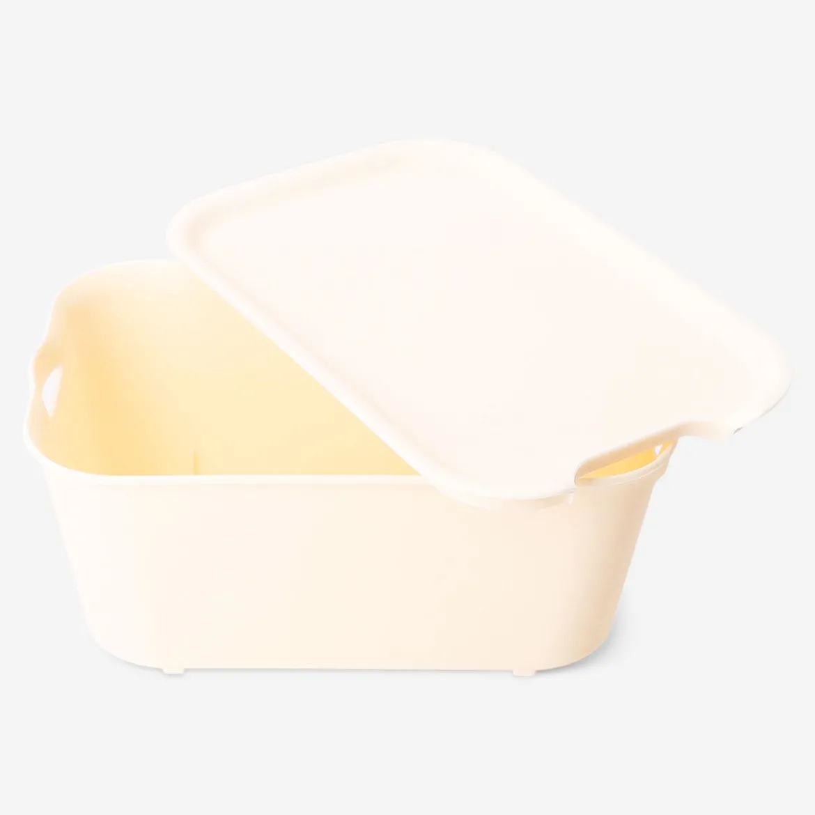 Yellow storage box with lid - 13x19 cm