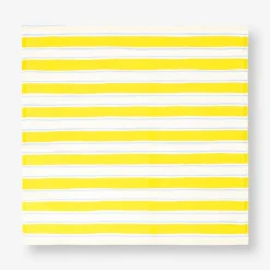 Yellow striped fabric napkins - 2 pcs