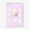 Yoga cat monthly calendar for hanging 2027